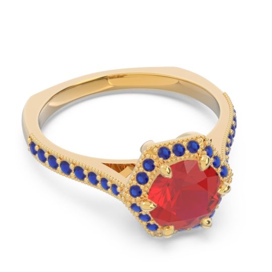 Halo Milgrain Pave Karkata Ring