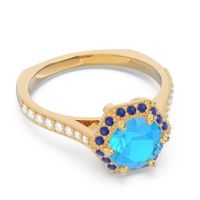 Halo Milgrain Pave Karkata Ring