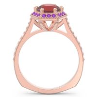 Halo Milgrain Pave Karkata Ring