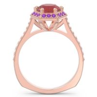 Halo Milgrain Pave Karkata Ring