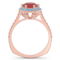 Halo Milgrain Pave Karkata Ring