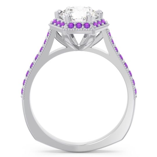 Halo Milgrain Pave Karkata Ring