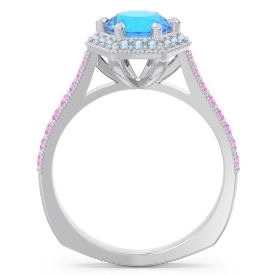 Halo Milgrain Pave Karkata Ring