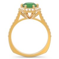 Halo Milgrain Pave Karkata Ring