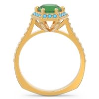 Halo Milgrain Pave Karkata Ring