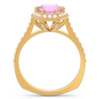 Halo Milgrain Pave Karkata Ring