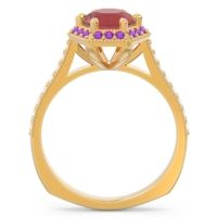 Halo Milgrain Pave Karkata Ring