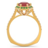 Halo Milgrain Pave Karkata Ring