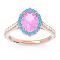 Halo Pave Oval Tapas Ring