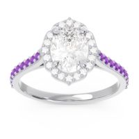 Halo Pave Oval Tapas Ring