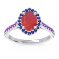 Halo Pave Oval Tapas Ring