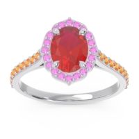 Halo Pave Oval Tapas Ring