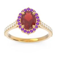 Halo Pave Oval Tapas Ring