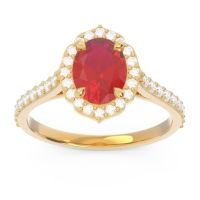 Halo Pave Oval Tapas Ring