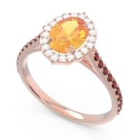 Halo Pave Oval Tapas Ring