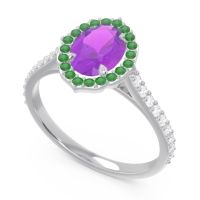 Halo Pave Oval Tapas Ring
