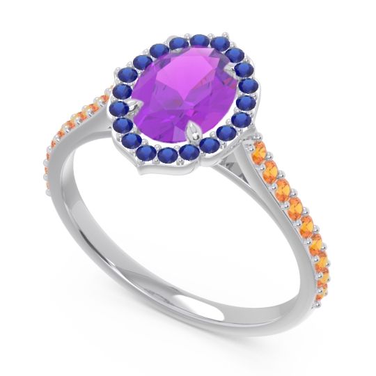 Halo Pave Oval Tapas Ring