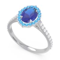 Halo Pave Oval Tapas Ring