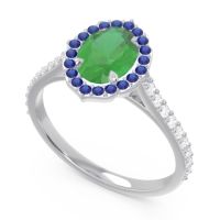 Halo Pave Oval Tapas Ring
