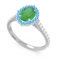 Halo Pave Oval Tapas Ring