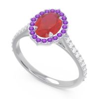 Halo Pave Oval Tapas Ring