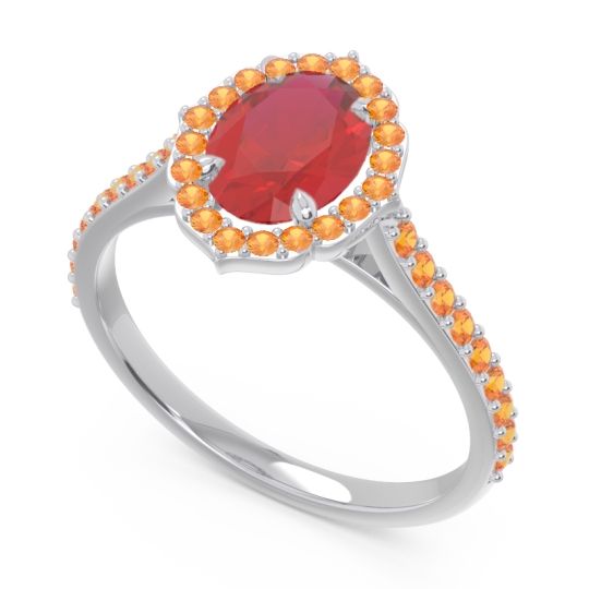 Halo Pave Oval Tapas Ring