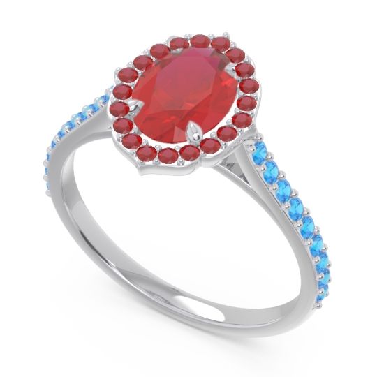 Halo Pave Oval Tapas Ring