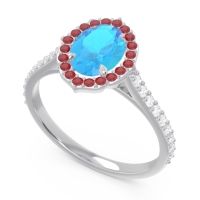 Halo Pave Oval Tapas Ring