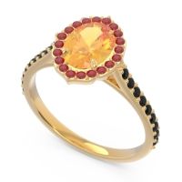 Halo Pave Oval Tapas Ring