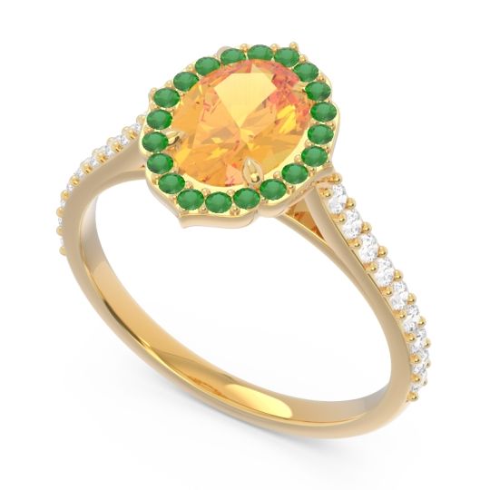 Halo Pave Oval Tapas Ring