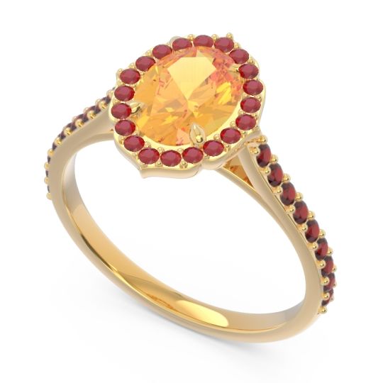 Halo Pave Oval Tapas Ring