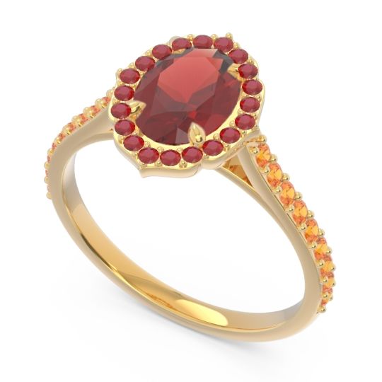 Halo Pave Oval Tapas Ring