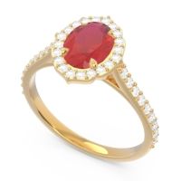 Halo Pave Oval Tapas Ring