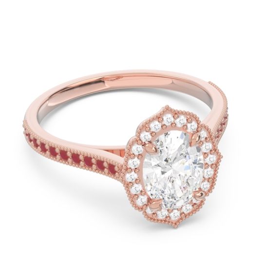 Halo Pave Oval Tapas Ring