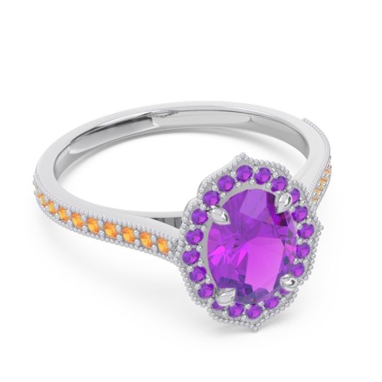 Halo Pave Oval Tapas Ring
