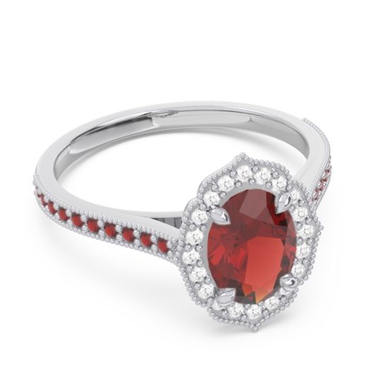 Halo Pave Oval Tapas Ring