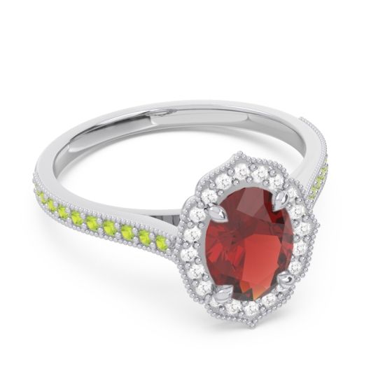 Halo Pave Oval Tapas Ring