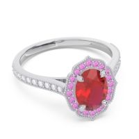 Halo Pave Oval Tapas Ring