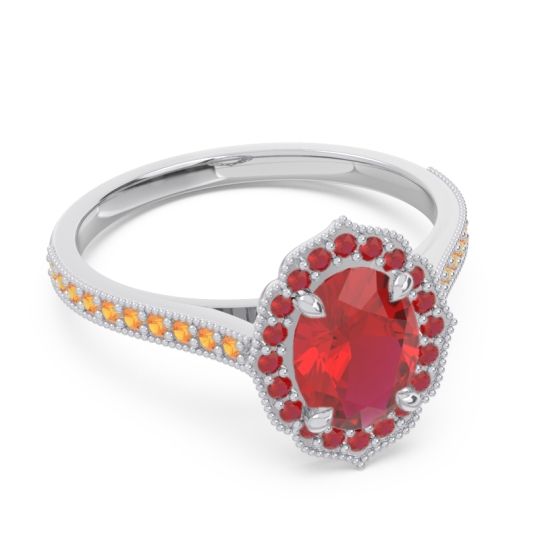 Halo Pave Oval Tapas Ring
