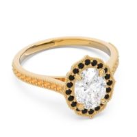 Halo Pave Oval Tapas Ring