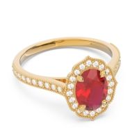 Halo Pave Oval Tapas Ring