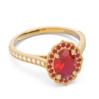 Halo Pave Oval Tapas Ring