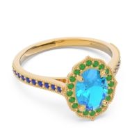 Halo Pave Oval Tapas Ring