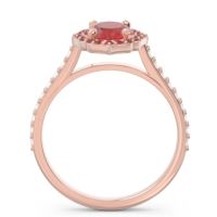Halo Pave Oval Tapas Ring