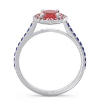 Halo Pave Oval Tapas Ring