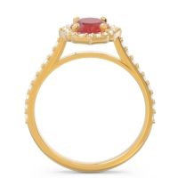 Halo Pave Oval Tapas Ring