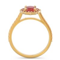 Halo Pave Oval Tapas Ring