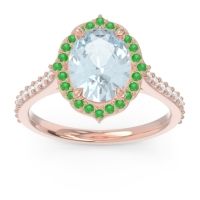 Halo Pave Grand Oval Prasava Ring