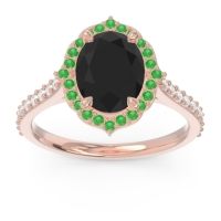 Halo Pave Grand Oval Prasava Ring