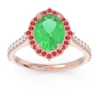 Halo Pave Grand Oval Prasava Ring